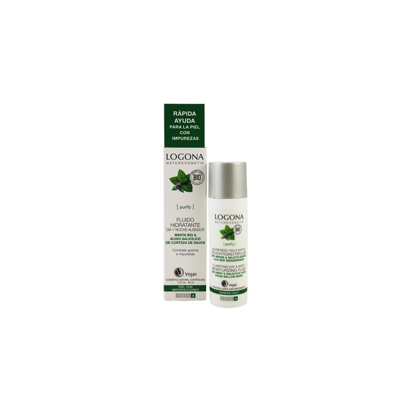 LOGONA FLUIDO HIDRATANTE MENTA DIA & NOCHE 30ML
